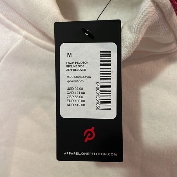 Peloton Incline Side Zip Pullover - Cream & Pink, NWT - Picture 7 of 11